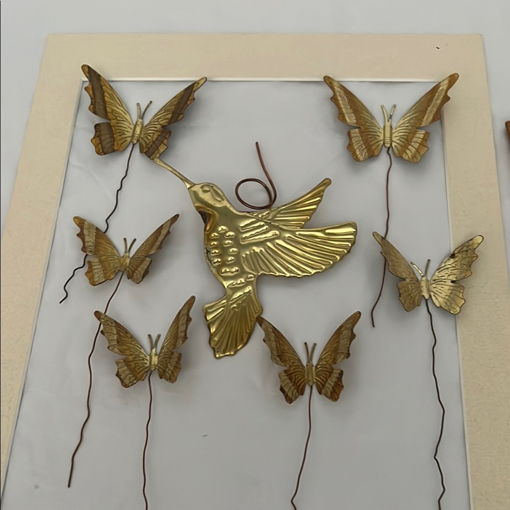 Gold and Brown Butterfly metal Art Wall Decor